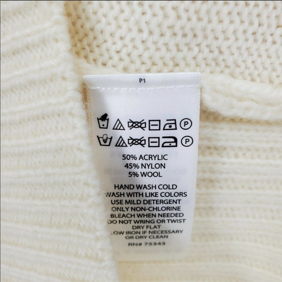 NWT Rachel Zoe Sweater Cream Turtleneck Pullover - Picture 4 of 8